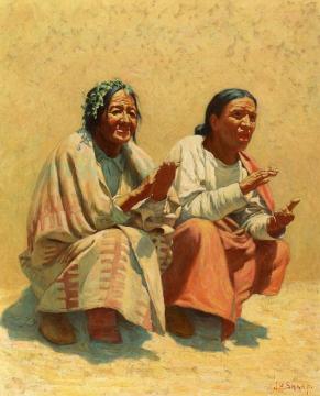 The Chanters Artwork by Joseph Henry Sharp