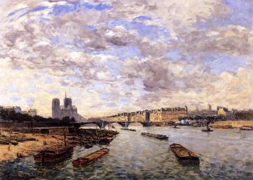 The Seine, View of  Pont d'Austerlitz Artwork by Frank Myers Boggs