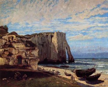 The Cliff at Etretat after the Storm Artwork by Gustave Courbet