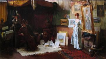 Fair Critics Artwork by Charles Courtney Curran