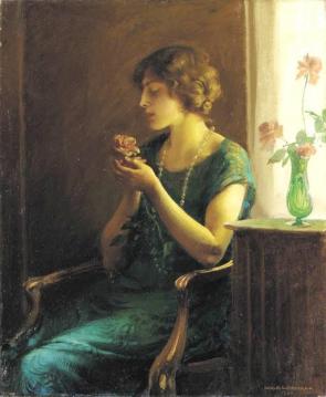The Full Blown Rose Artwork by Charles Courtney Curran