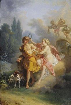 Venus and Adonis Artwork by Louis Jean François Lagrenée