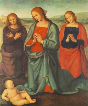 Madonna With Saints Adoring The Child Artwork by Pietro Perugino