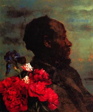 Moor With Peonies Artwork by Wilhelm Trübner