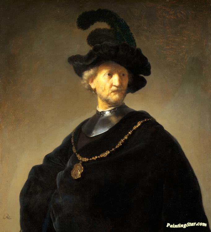 Old Man With A Gold Chain Artwork by Rembrandt van Rijn