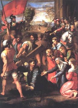 Christ Falls on the Way to Calvary Artwork by Raphael