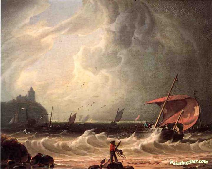 Cunard Lighthouse Artwork by Robert Salmon