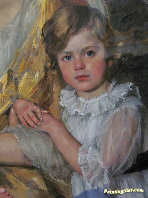 Portrait Of A Child Artwork by Therese Schwartze