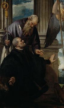 Saint Anthony Abbot As Patron Of A Kneeling Donor Artwork by Paolo Veronese