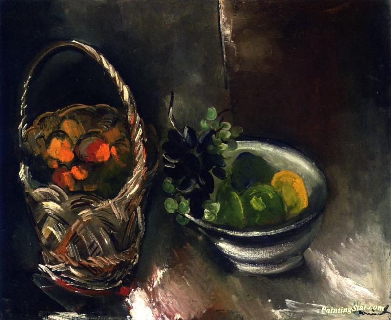 Still Life With Basket Of Fruit Artwork by Maurice De Vlaminck