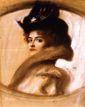 Frau Braun Artwork by Franz von Stuck