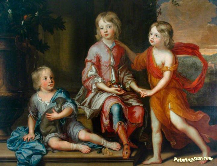 Children of the Howard Family Artwork by Sir Godfrey Kneller