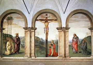 The Pazzi Crucifixion Artwork by Pietro Perugino