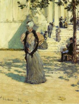 Figures in Sunlight Artwork by Frederick Childe Hassam