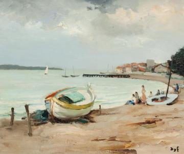 Mediterranean Coast Artwork by Marcel Dyf