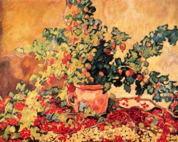 Pitcher, Red And White Currants Artwork by Louis Valtat