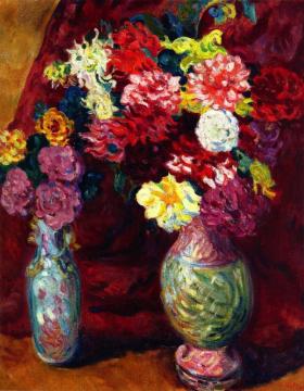 Two Vases Of Flowers Artwork by Louis Valtat