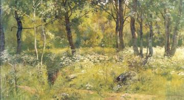Grassy Glades Of The Forest (etude) Artwork by Ivan Ivanovich Shishkin