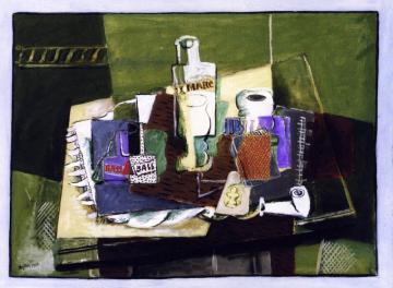 Still Life With A Bottle Of Marc Artwork by Henri Hayden