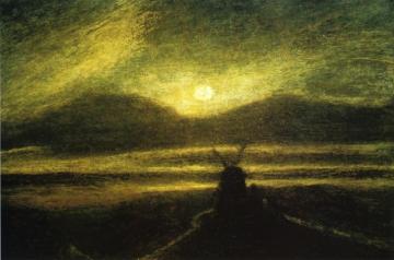 The Old Mill By Moonlight Artwork by Albert Pinkham Ryder