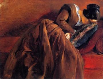 Emilie Menzel Asleep Artwork by Adolph von Menzel