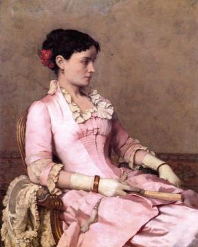 Portrait of a Woman in Pink Artwork by Claude-Emil Schuffenecker