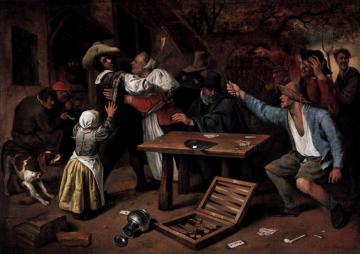 Argument Over A Card Game Artwork by Jan Steen