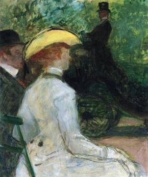 In The Bois De Boulogne Artwork by Henri de Toulouse-Lautrec