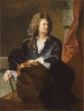 Portrait Of Martin Van Den Bogaert Aka Desjardins, Sculptor Artwork by Hyacinthe Rigaud