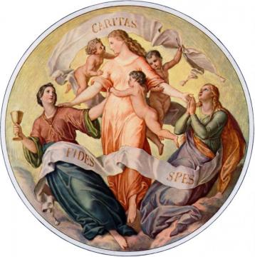Fides, Spes, Et Caritas Artwork by Julius Schnorr von Carolsfeld