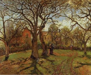 Chestnut Trees, Louveciennes, Spring Artwork by Camille Pissarro