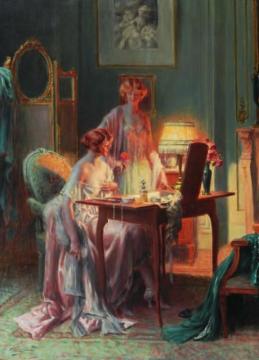 Two Women In The Boudoir Artwork by Delphin Enjolras