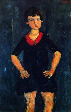 Portrait Of A Child In Blue Artwork by Chaim Soutine