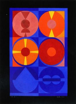 Air, Fire Artwork by Auguste Herbin