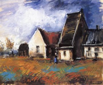 Thatch Roofed House Artwork by Maurice De Vlaminck