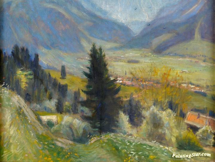 View Of Gailenberg Artwork by Otto Modersohn