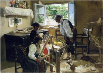 Segovia Family, the Suckling Child Artwork by Joaquin Sorolla y Bastida