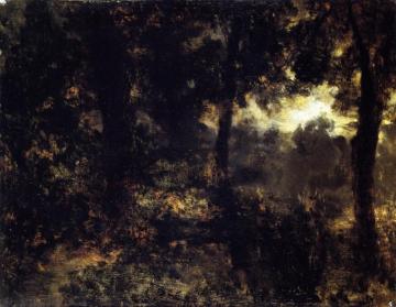 Night In The Forest Artwork by Adolph von Menzel