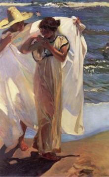 After Bathing Artwork by Joaquin Sorolla y Bastida