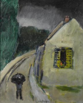 Rue De Village Sous La Pluie Artwork by Kees Van Dongen