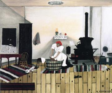 Saturday Night Bath Artwork by Horace Pippin