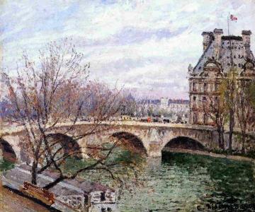 The Pont Royal and the Pavillon de Flore Artwork by Camille Pissarro