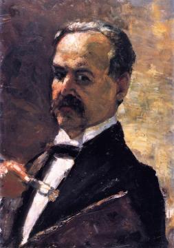 Self-portrait With Brush And Palette Artwork by Lesser Ury