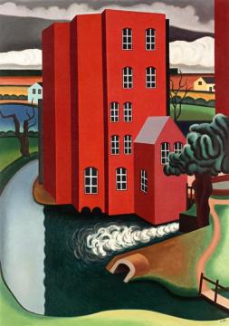 Red House Artwork by Auguste Herbin