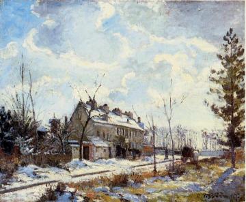 Louveciennes Road: Snow Effect Artwork by Camille Pissarro