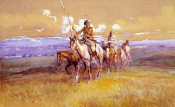 Indian Party Artwork by Charles Marion Russell
