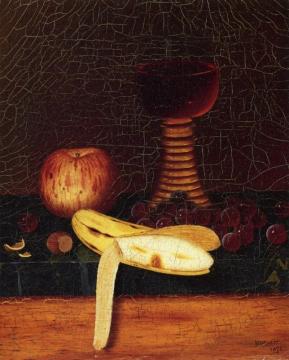 Still Life With Goblet, Fruit And Nuts Artwork by William Michael Harnett
