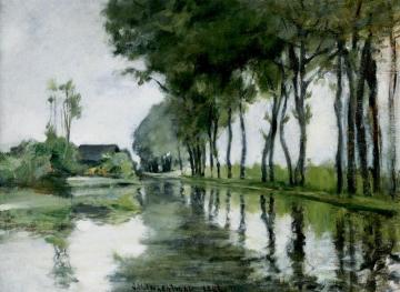 Canal Scene, Holland Artwork by John Twachtman