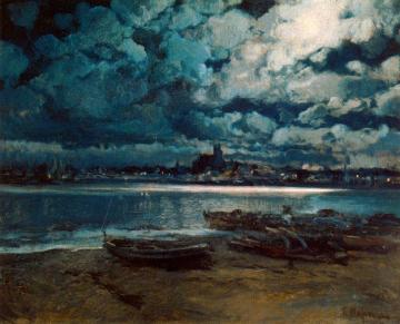 Nocturno De Palma De Mallorca Artwork by Eliseo Meifren i Roig