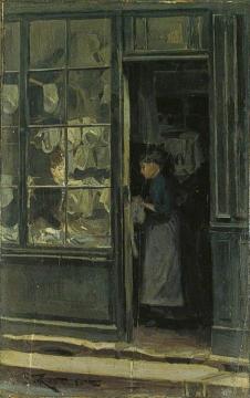 The Laundry Shop Artwork by Walter Richard Sickert
